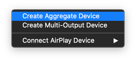 Create Aggregate Device