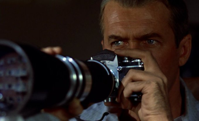 Rear Window Movie - Jimmy Stewart Grace Kelly Camera Alfred Hitchcock.png