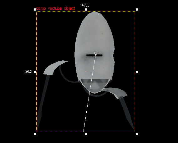 Setting vactube object centerpoint