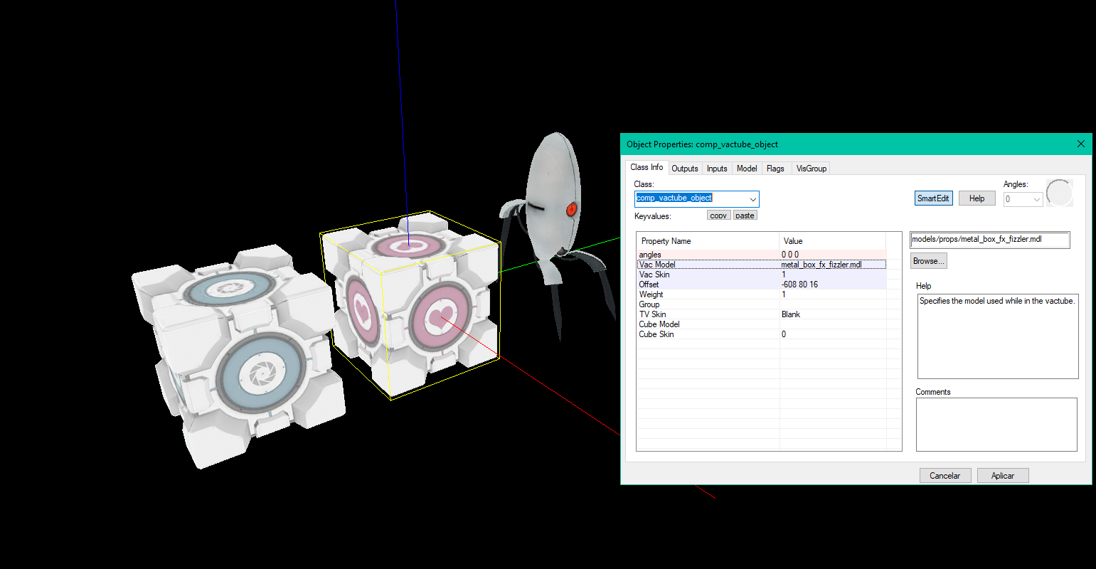 Configuring vactube objects