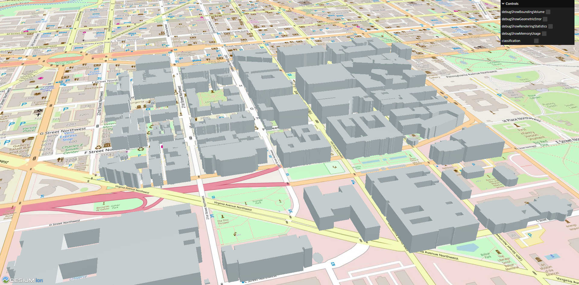 Visualize the tileset output result in a Cesium viewer