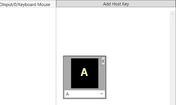 First host button mapped