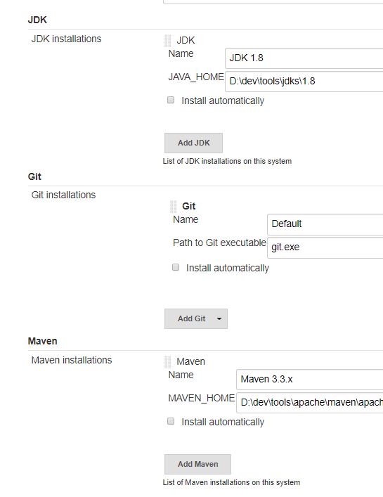 jenkins tools configuration