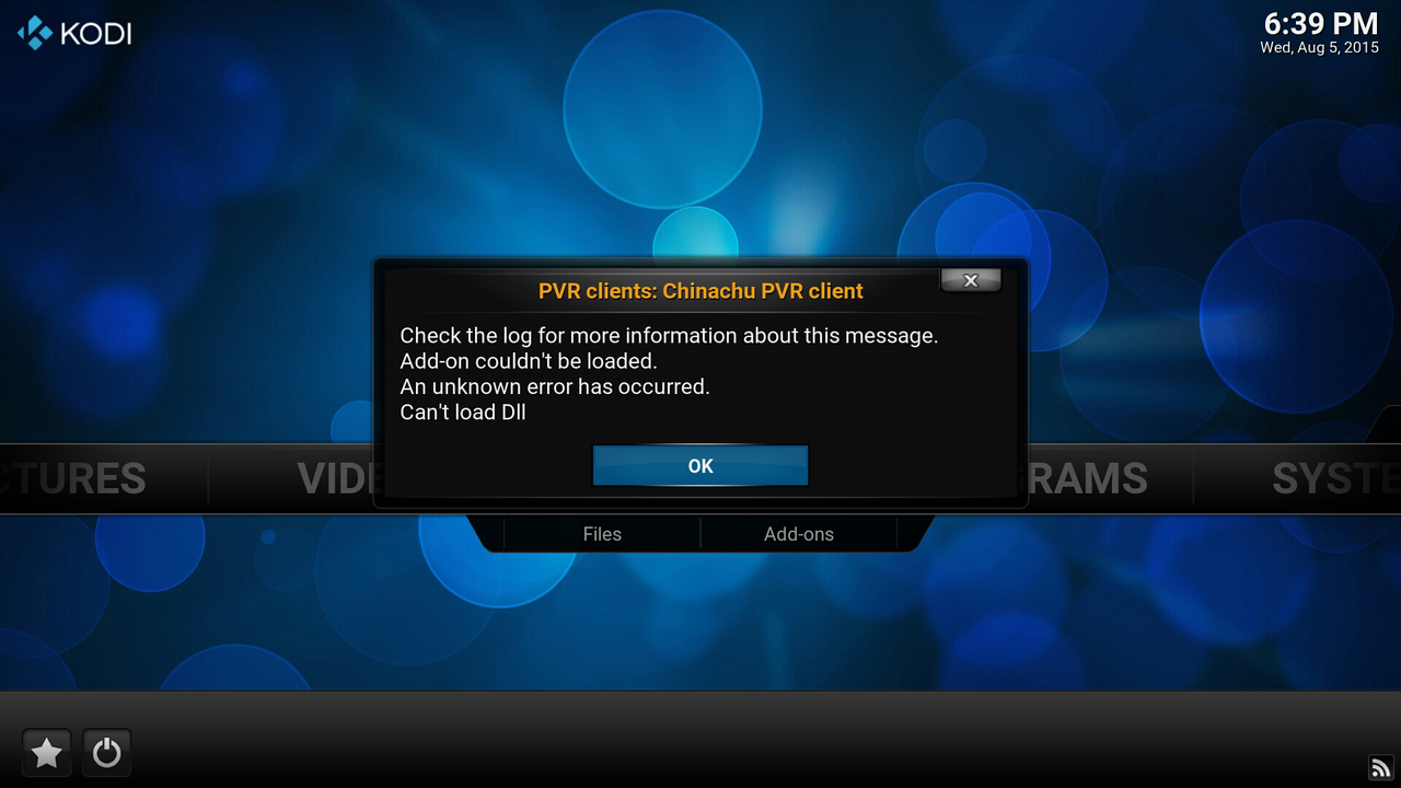 Kodi for Android error