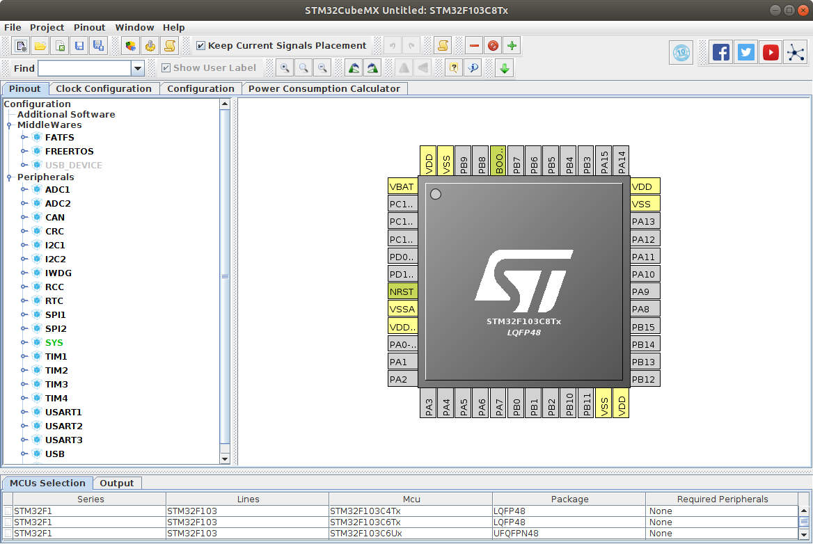 stm32CubeMXChip