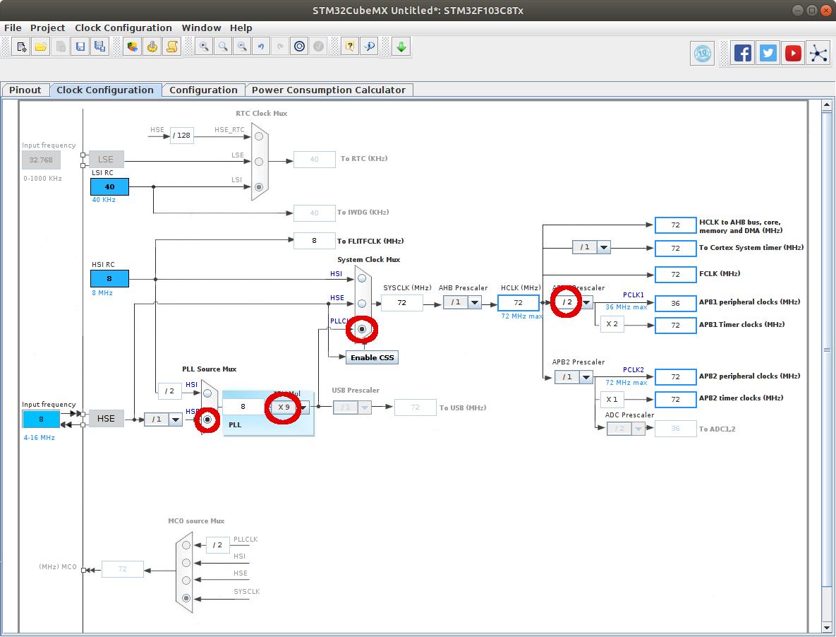 stm32CubeMXClock